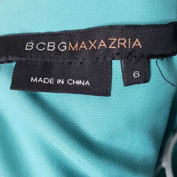 BCBGMaxAzria Sequin & Jeweled Teal Dress Size 6 - Picture 8 of 10